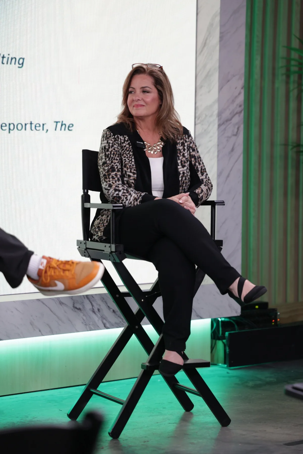 Vickie Rodgers, executive coach and former Fortune 500 SVP, speaking on stage